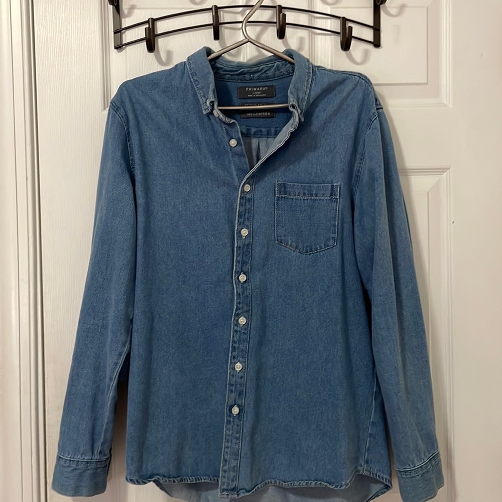 Primark Regular Fit Denim Jacket Regular Fit Size L
